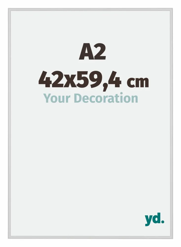 Bilderrahmen A2 - 42x59,4 cm - Silber Matt - Aluminium - Miami