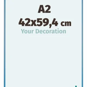 Bilderrahmen A2 - 42x59,4 cm - Stahl Blau - Aluminium - Kent