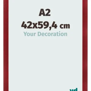 Bilderrahmen A2 - 42x59,4 cm - Weinrot Gewischt - MDF - Pisa