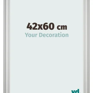 Bilderrahmen 42x60 cm - Silber Matt - MDF - Lazio