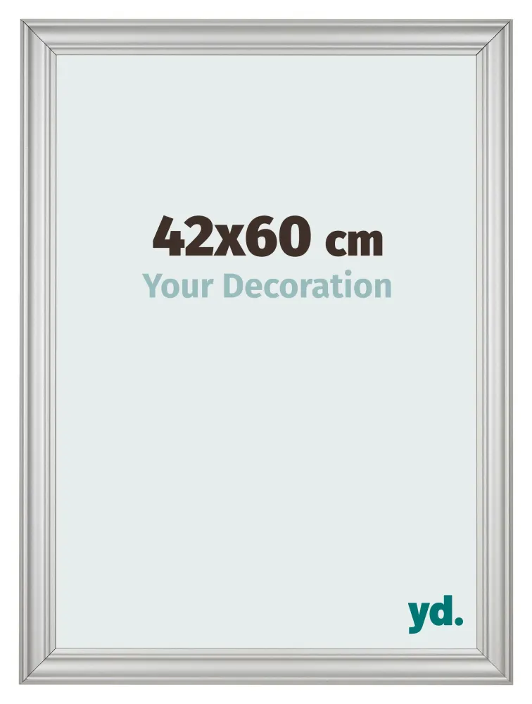 Bilderrahmen 42x60 cm - Silber Matt - MDF - Lazio