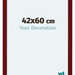 Bilderrahmen 42x60 cm - Weinrot Gewischt - MDF - Como
