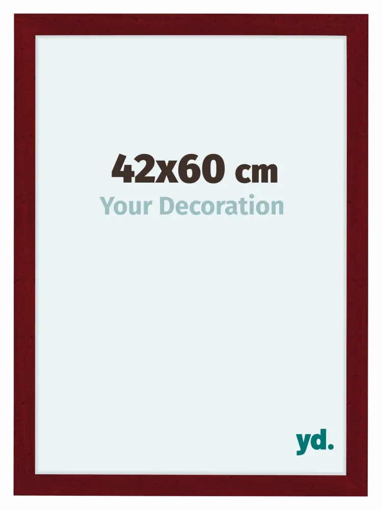 Bilderrahmen 42x60 cm - Weinrot Gewischt - MDF - Como