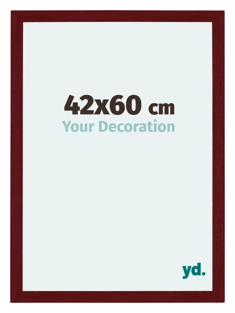Bilderrahmen 42x60 cm - Weinrot Gewischt - MDF - Mura
