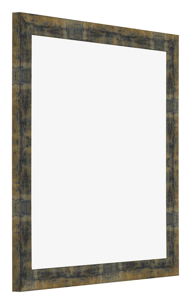 Bilderrahmen 45x45 cm - Blau Gold Meliert - MDF - Pisa
