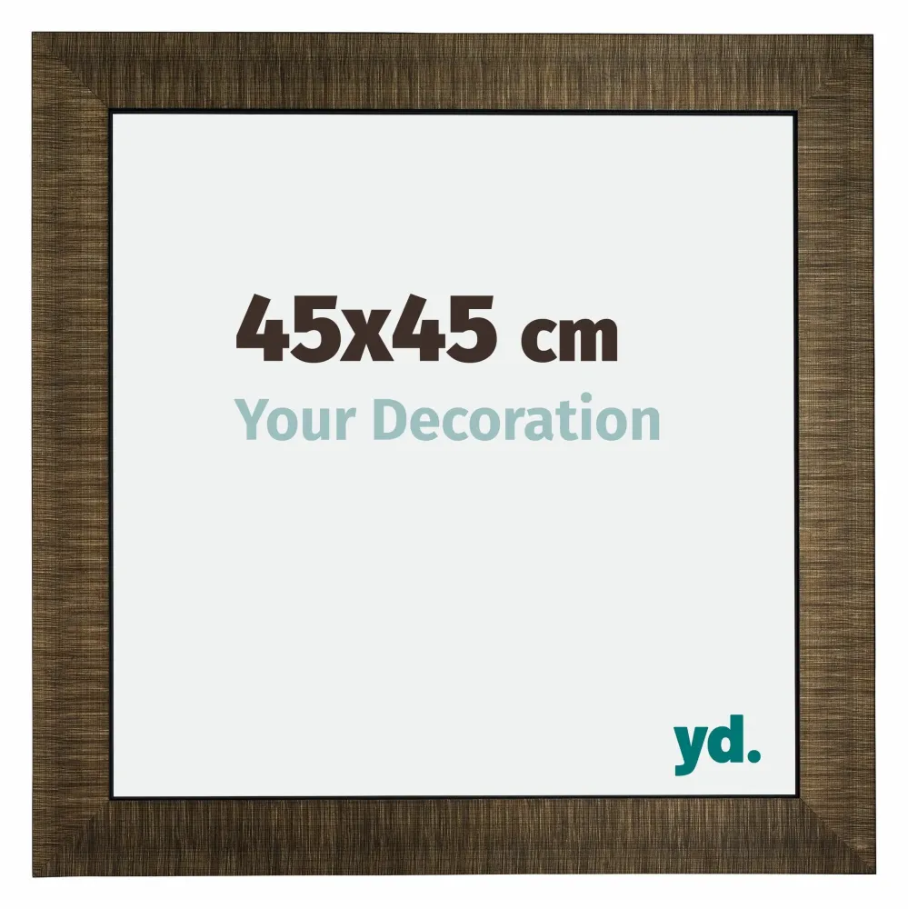 Bilderrahmen 45x45 cm - Champagner Gebürstet - Holz - Leeds