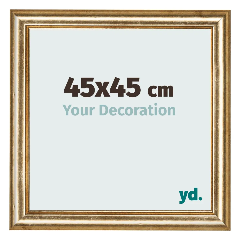 Bilderrahmen 45x45 cm - Gold Antik - MDF - Lazio