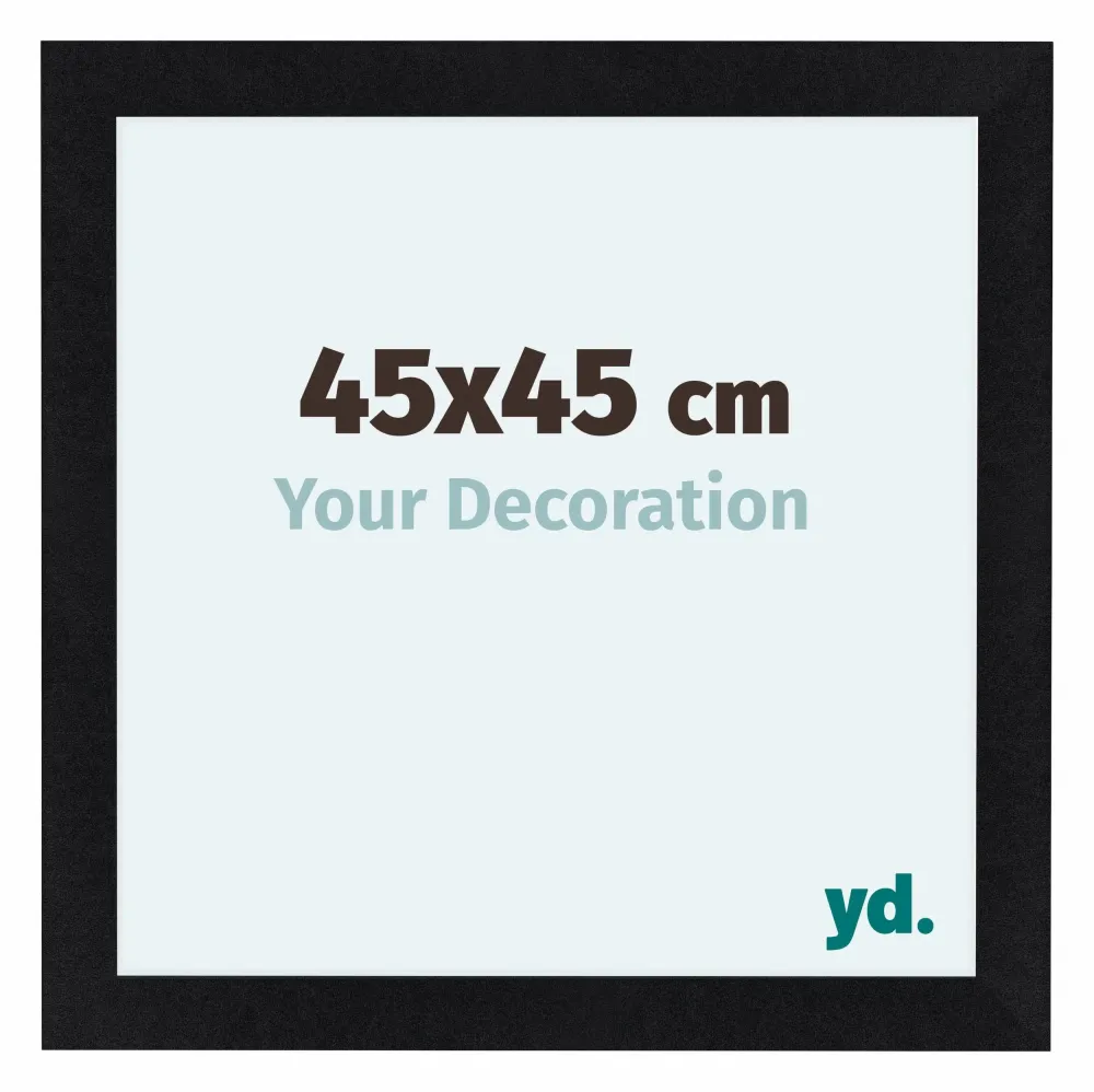 Bilderrahmen 45x45 cm - Schwarz Matt - MDF - Como