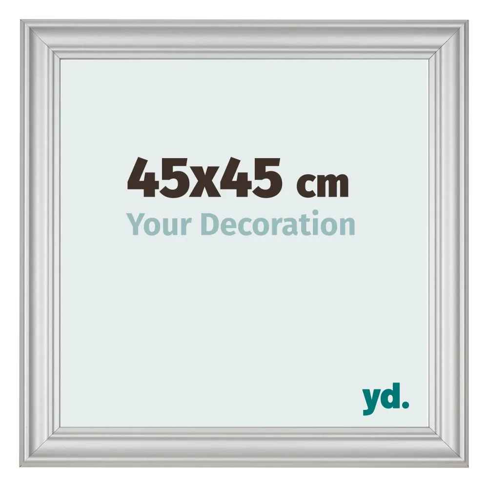 Bilderrahmen 45x45 cm - Silber Matt - MDF - Lazio