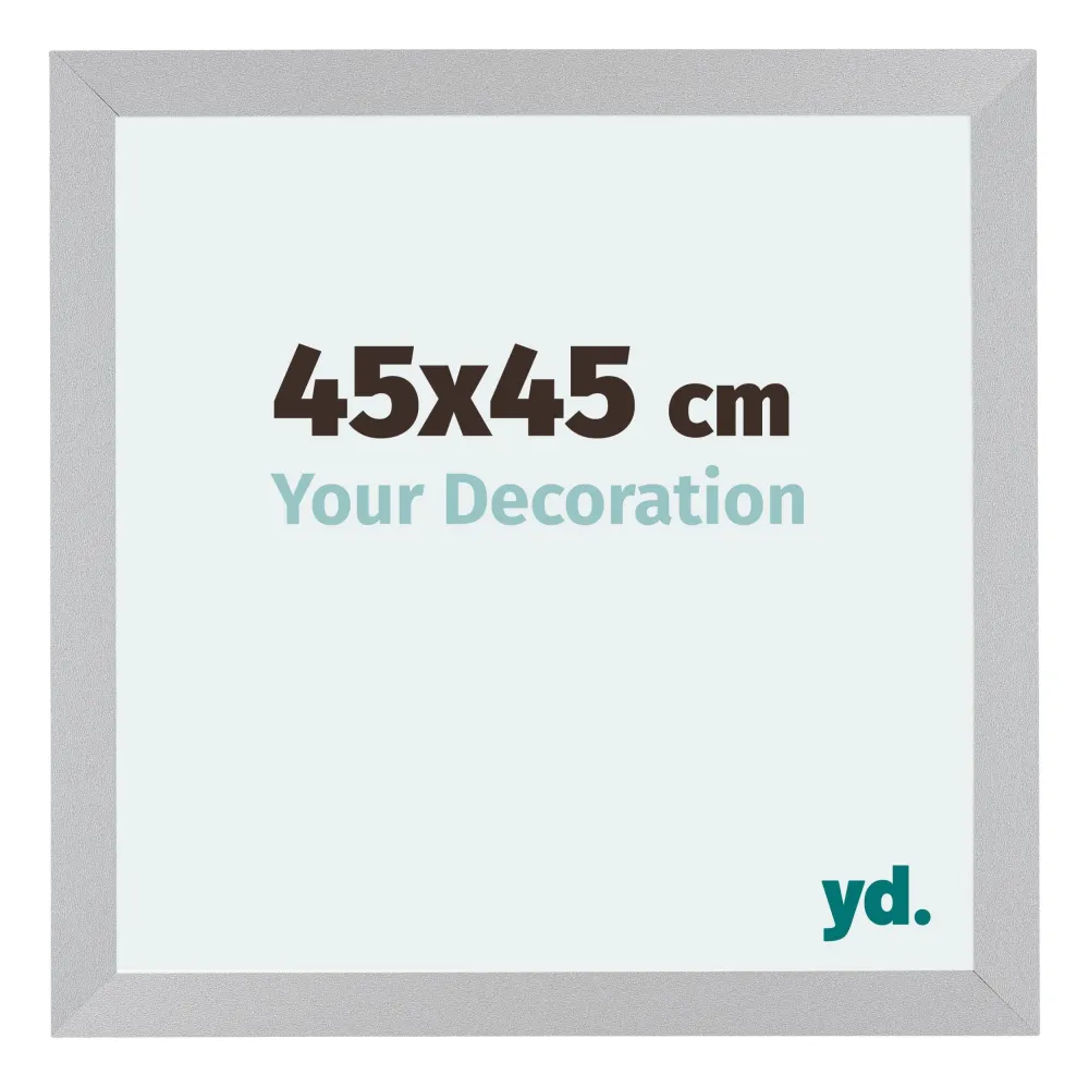 Bilderrahmen 45x45 cm - Silber Matt - MDF - Mura
