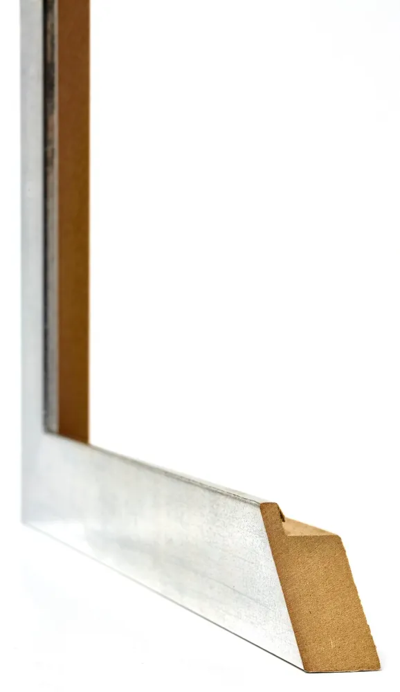 Bilderrahmen 45x45 cm - Silberglanz Vintage - MDF - Mura