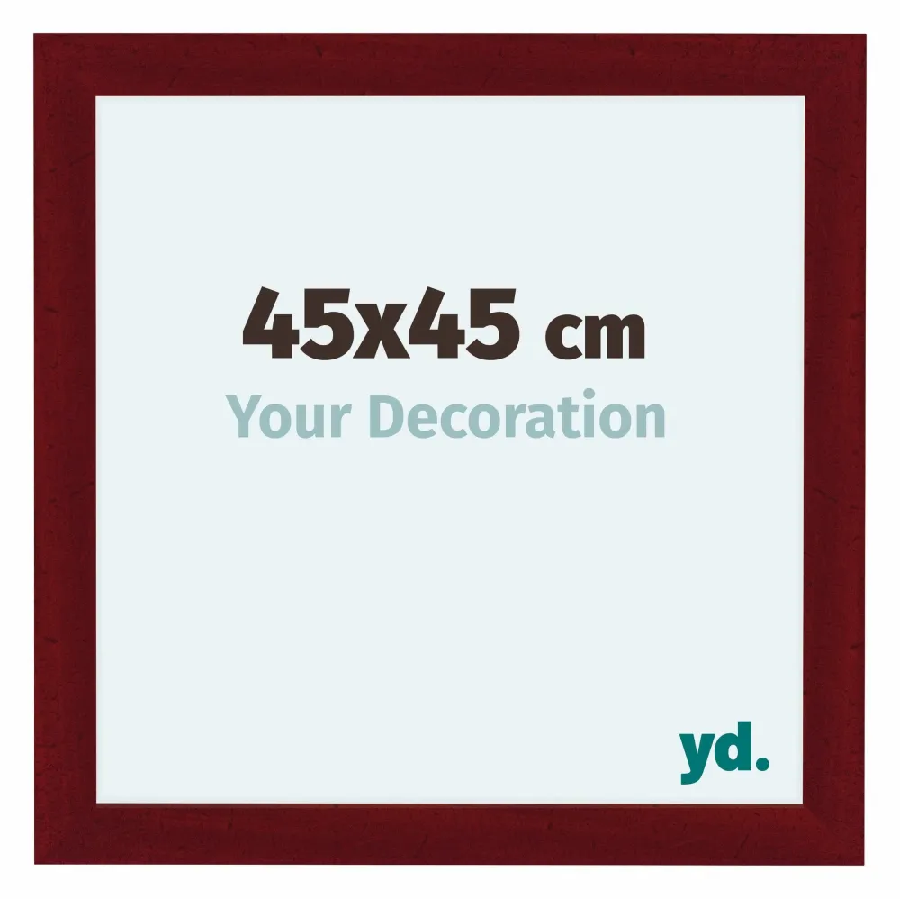 Bilderrahmen 45x45 cm - Weinrot Gewischt - MDF - Como