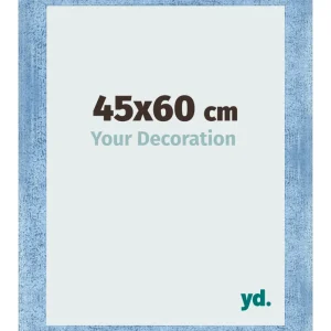 Bilderrahmen 45x60 cm - Hellblau Gewischt - MDF - Pisa