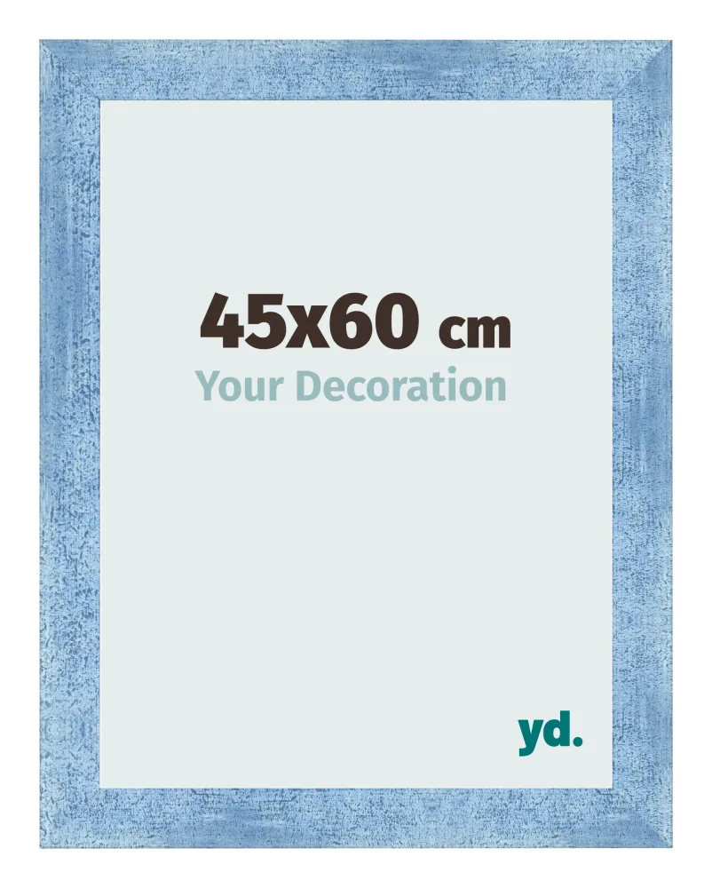 Bilderrahmen 45x60 cm - Hellblau Gewischt - MDF - Pisa