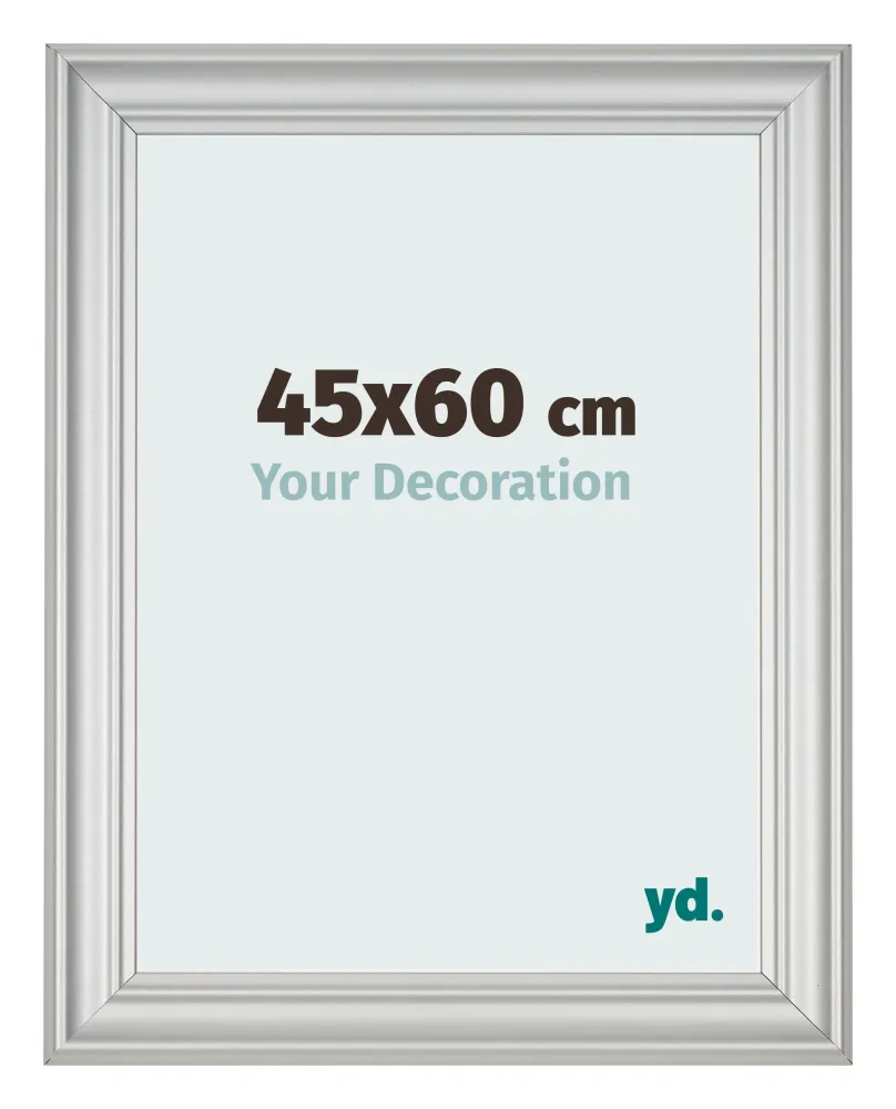 Bilderrahmen 45x60 cm - Silber Matt - MDF - Lazio