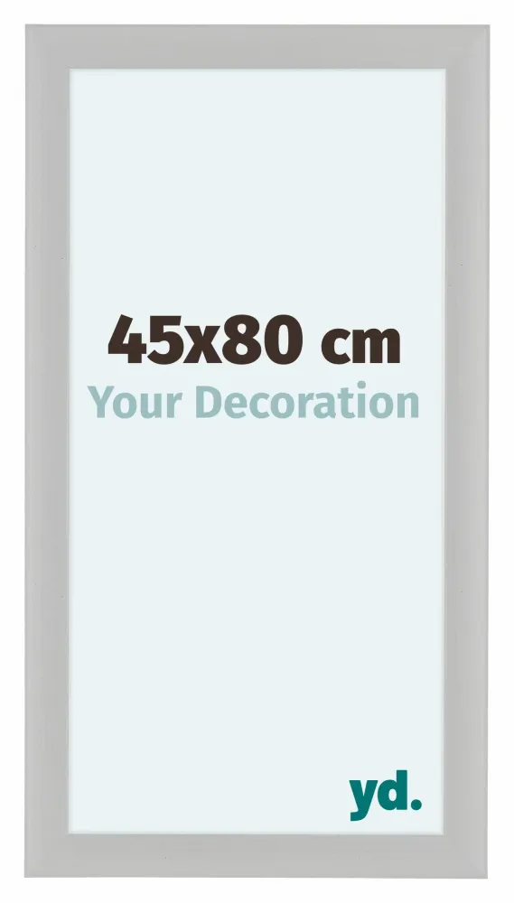 Bilderrahmen 45x80 cm - Weiß Gemasert - MDF - Como