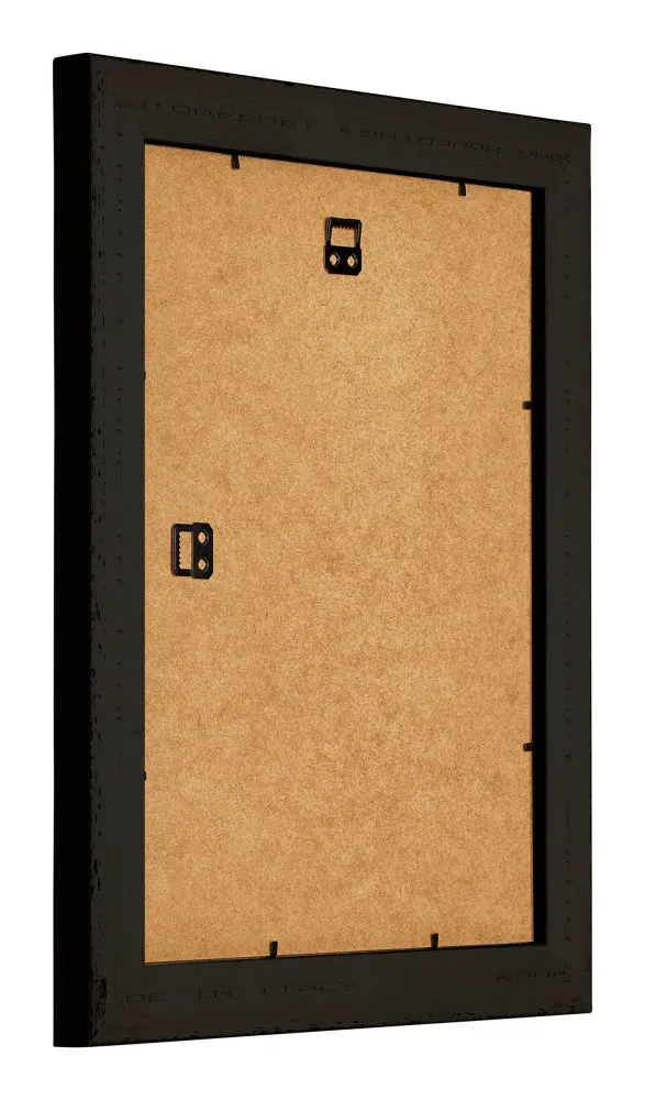Bilderrahmen 46x61 cm - Schwarz Silber Poliert - Holz - Birmingham