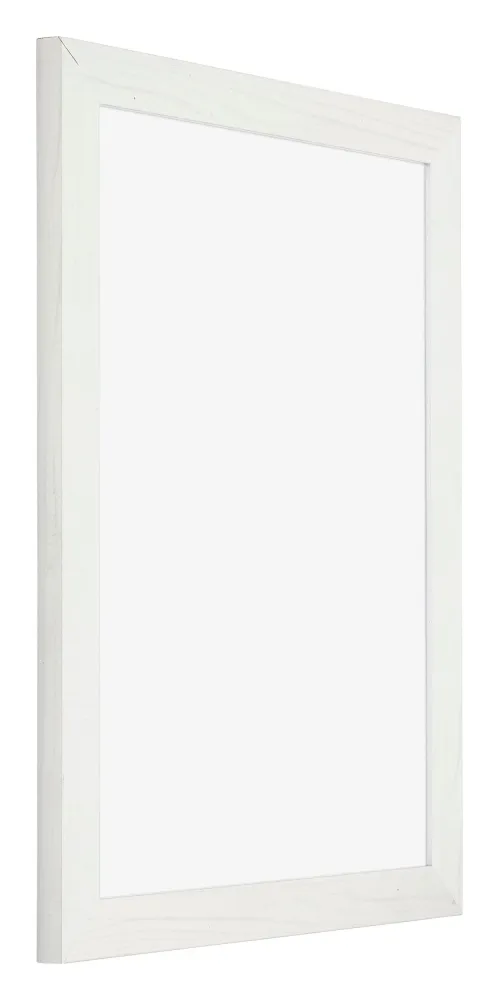 Bilderrahmen 46x61 cm - Weiss Gemasert - MDF - Mura