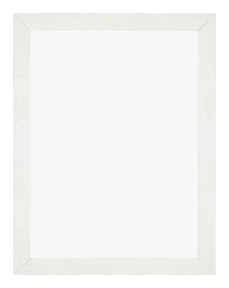Bilderrahmen 46x61 cm - Weiss Gemasert - MDF - Mura