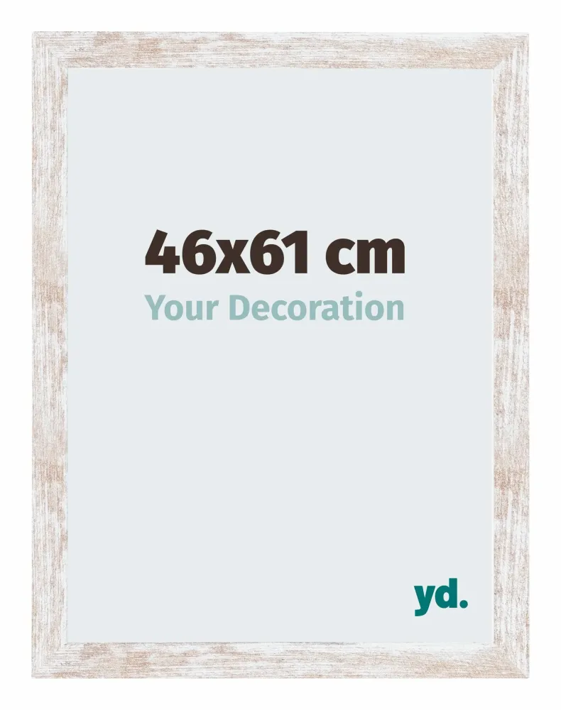 Bilderrahmen 46x61 cm - White Wash - MDF - Catania