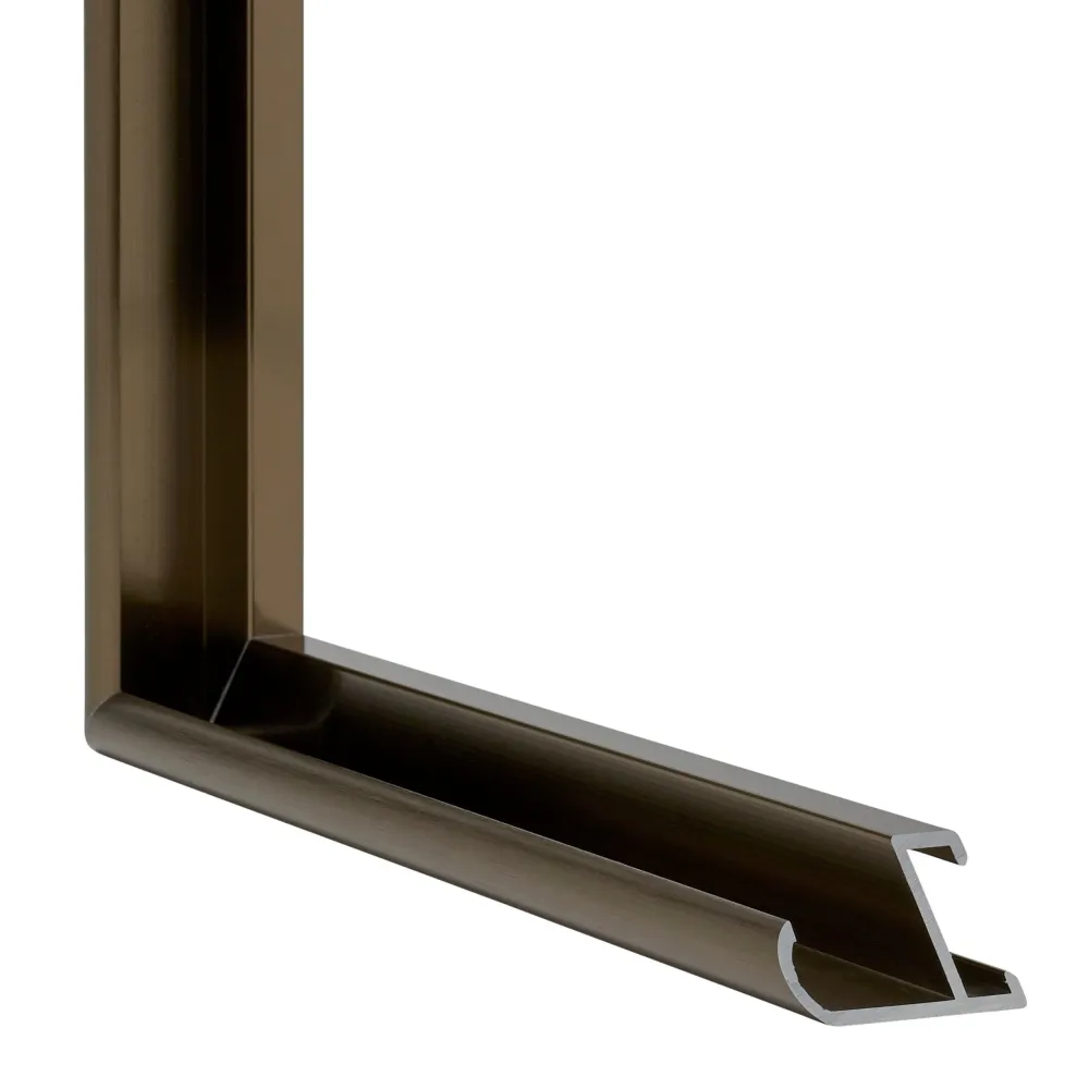 Bilderrahmen 46x61cm Nussbaum Struktur Aluminium New York