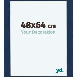 Bilderrahmen 48x64 cm - Dunkelblau Gewischt - MDF - Como