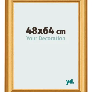 Bilderrahmen 48x64 cm - Gold Matt - MDF - Lazio