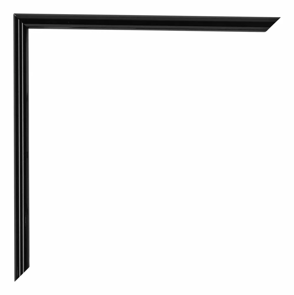 Bilderrahmen 48x64 cm - Schwarz Hochglanz - Kunststoff - Annecy