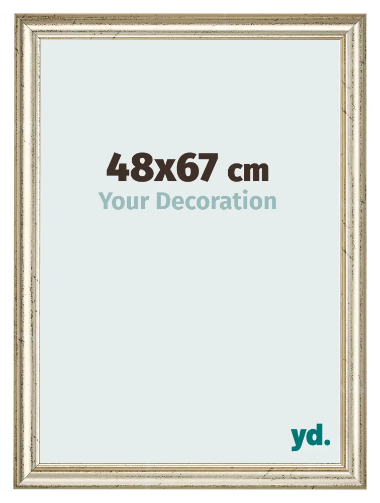 Bilderrahmen 48x67 cm - Metallglanz - MDF - Lazio