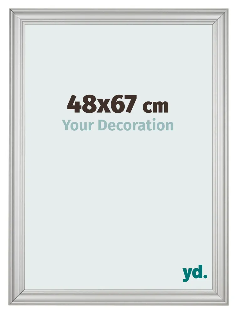 Bilderrahmen 48x67 cm - Silber Matt - MDF - Lazio