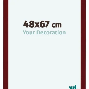Bilderrahmen 48x67 cm - Weinrot Gewischt - MDF - Como