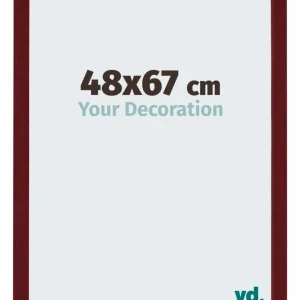 Bilderrahmen 48x67 cm - Weinrot Gewischt - MDF - Mura