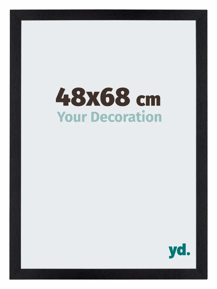 Bilderrahmen 48x68 cm - Schwarz Matt - MDF - Mura