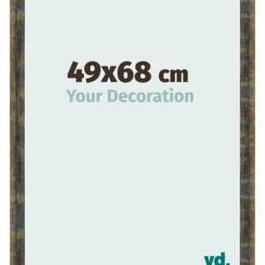 Bilderrahmen 49x68 cm - Blau Gold Meliert - MDF - Pisa