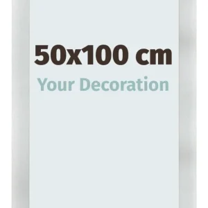 Bilderrahmen 50x100 cm - Aluminium Gebürstet - MDF - Pisa