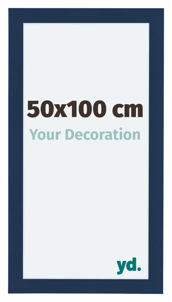 Bilderrahmen 50x100 cm - Dunkelblau Gewischt - MDF - Como