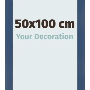 Bilderrahmen 50x100 cm - Dunkelblau Gewischt - MDF - Pisa