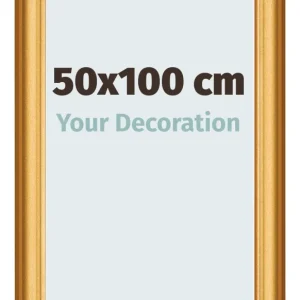 Bilderrahmen 50x100 cm - Gold Matt - MDF - Lazio