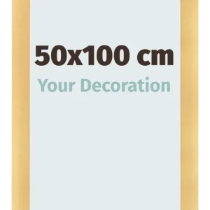 Bilderrahmen 50x100 cm - Gold Matt - MDF - Pisa
