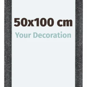 Bilderrahmen 50x100 cm - Grau Gewischt - MDF - Como