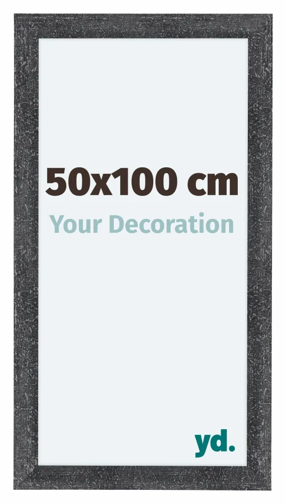 Bilderrahmen 50x100 cm - Grau Gewischt - MDF - Como
