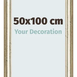 Bilderrahmen 50x100 cm - Metallglanz - MDF - Lazio