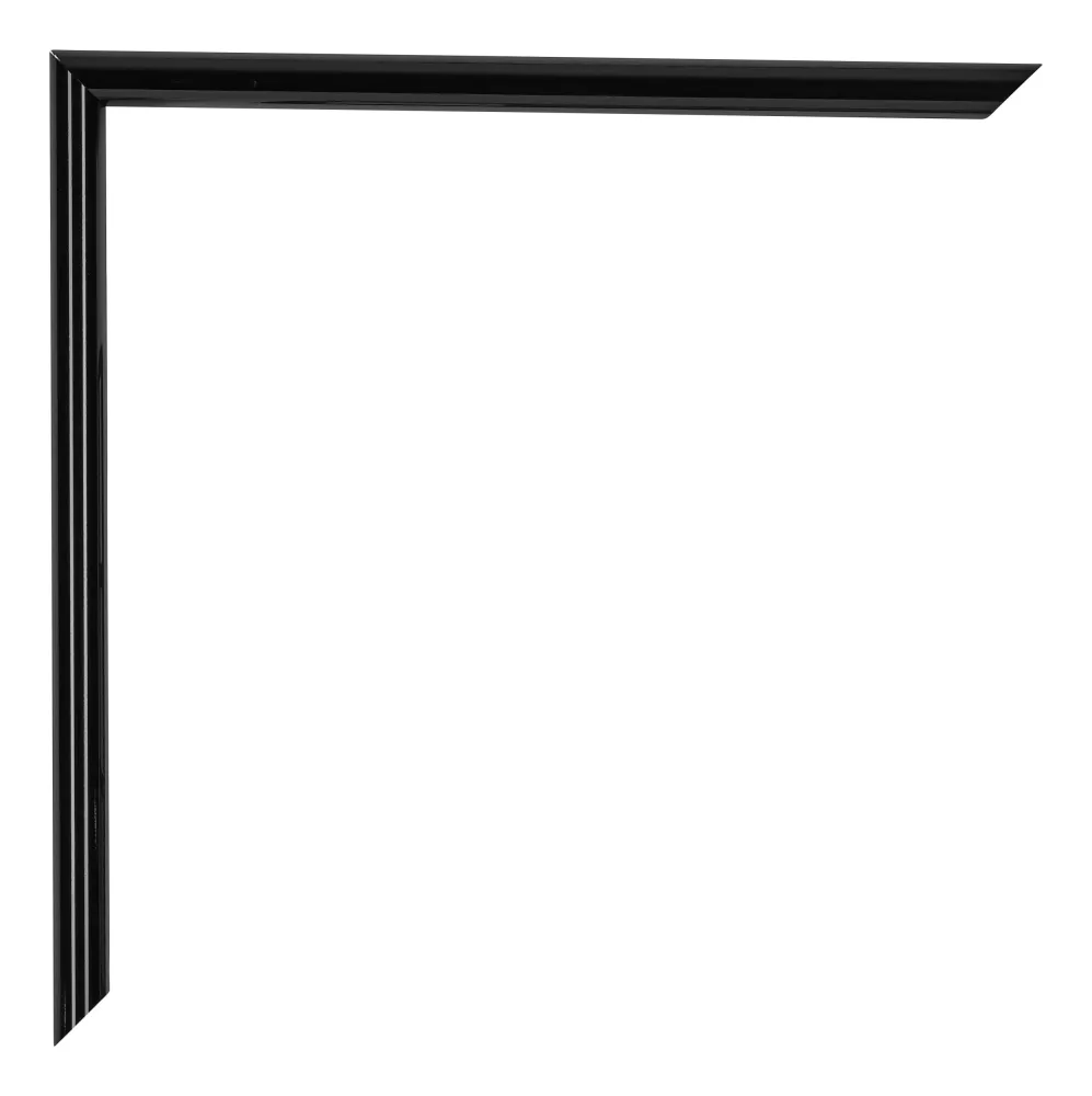 Bilderrahmen 50x100 cm - Schwarz Hochglanz - Kunststoff - Annecy