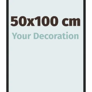 Bilderrahmen 50x100 cm - Schwarz Matt - Aluminium - New York - Aluminium - New York