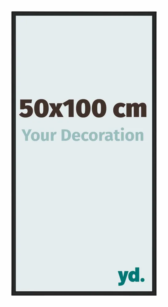 Bilderrahmen 50x100 cm - Schwarz Matt - Aluminium - New York - Aluminium - New York