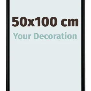 Bilderrahmen 50x100 cm - Schwarz Matt - Kunststoff - Bordeaux