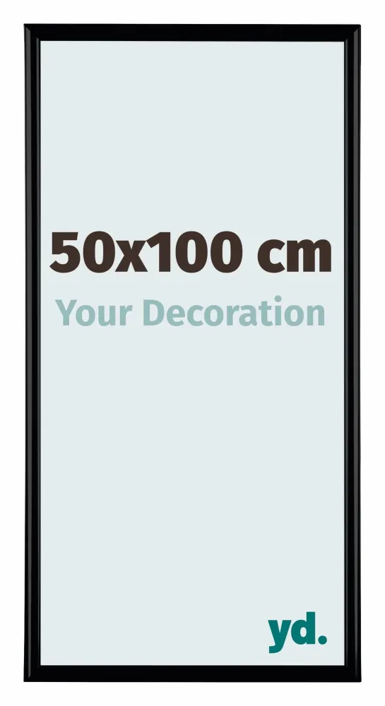 Bilderrahmen 50x100 cm - Schwarz Matt - Kunststoff - Bordeaux