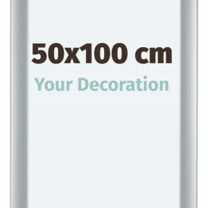 Bilderrahmen 50x100 cm - Silber Matt - MDF - Como