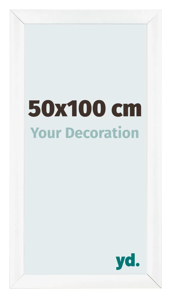 Bilderrahmen 50x100 cm - Weiß Matt - MDF - Pisa