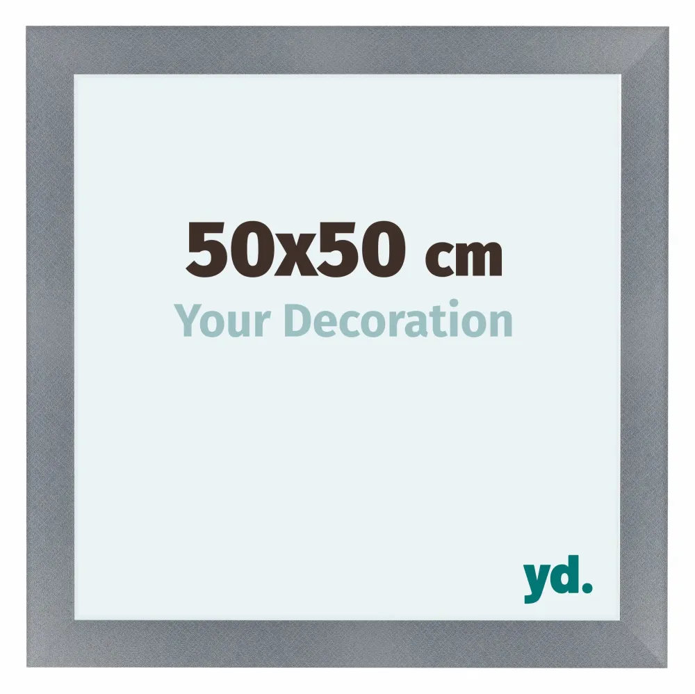 Bilderrahmen 50x50 cm - Aluminium - Gebürstet - MDF - Como